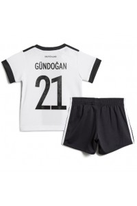 Saksa Ilkay Gundogan #21 Jalkapallovaatteet Lasten Kotipeliasu MM-kisat 2022 Lyhythihainen (+ Lyhyet housut)